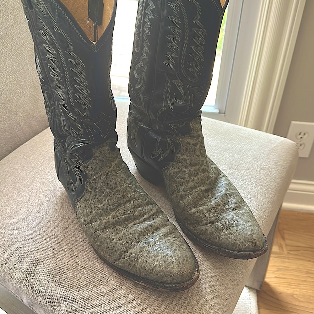 Justin Elephant skin cowboy boots. 9.5 men’s